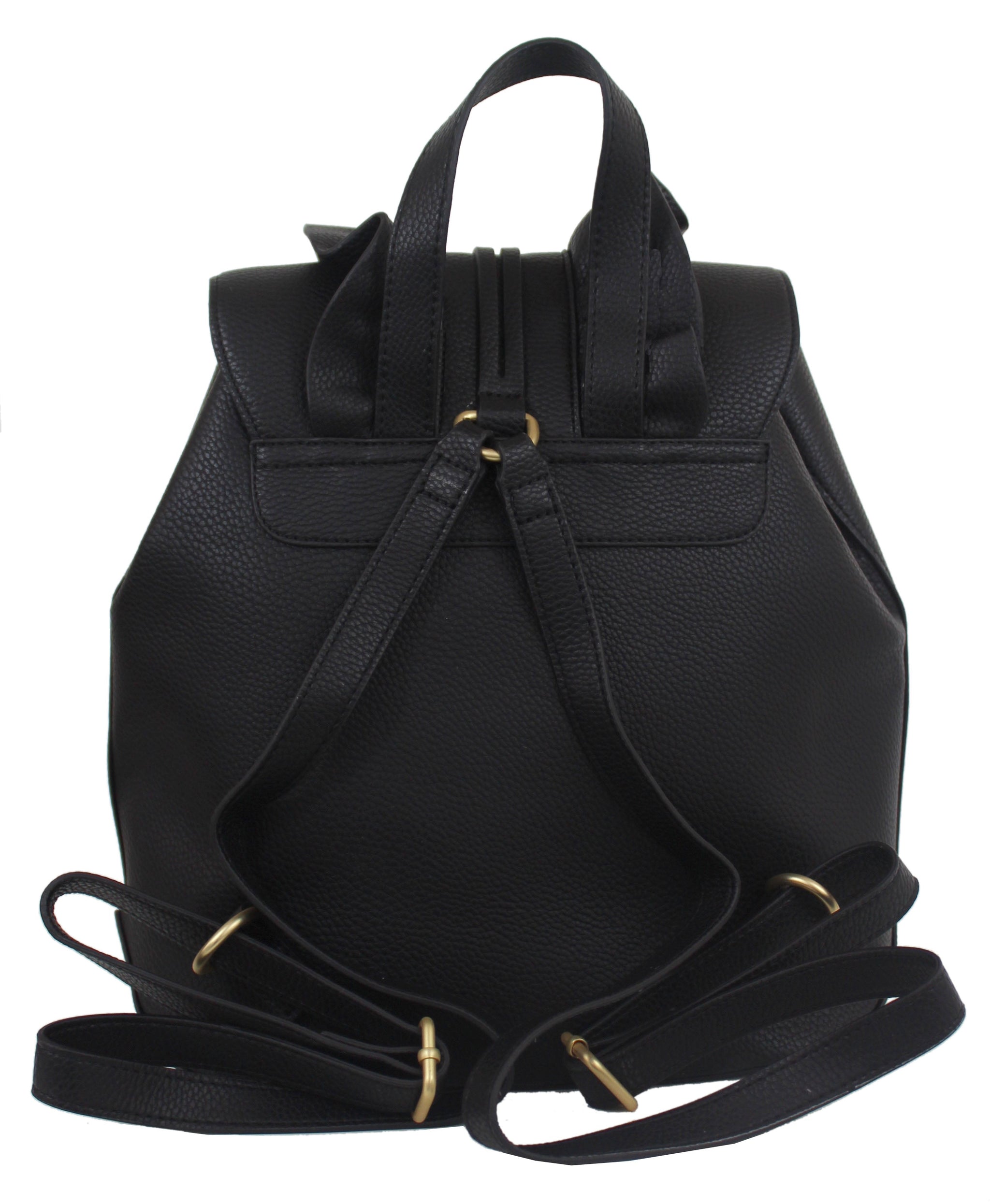 Black Leather Backpack -  UK